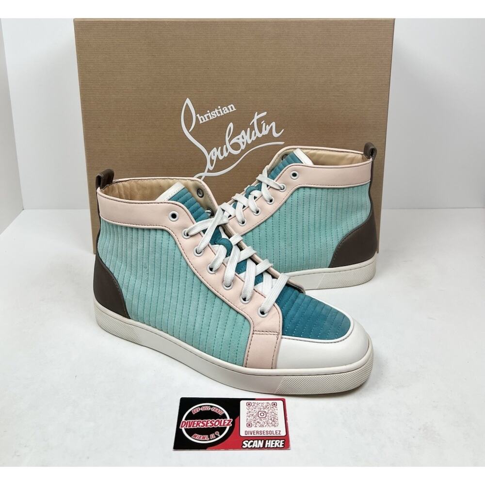 Size 8.5US - Christian Louboutin Rantus High Multicolor Sneakers🎨 Retail $1K!